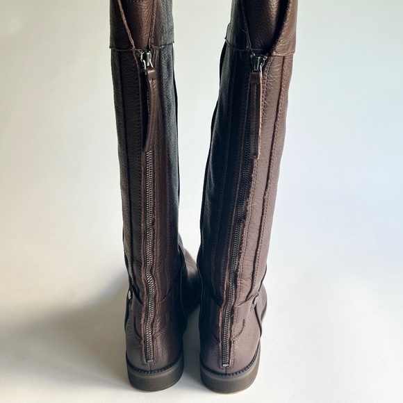 Franco Sarto Chocolate Brown Genuine Leather Knee High Boots size 9 - Picture 4 of 16